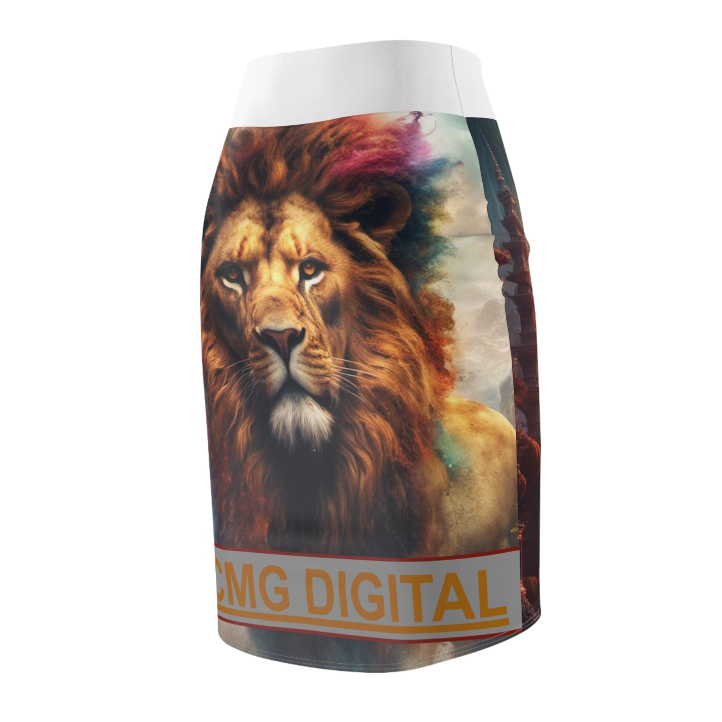 RCMG DIGITAL Pencil Skirt (AOP) - RCMG DIGITAL