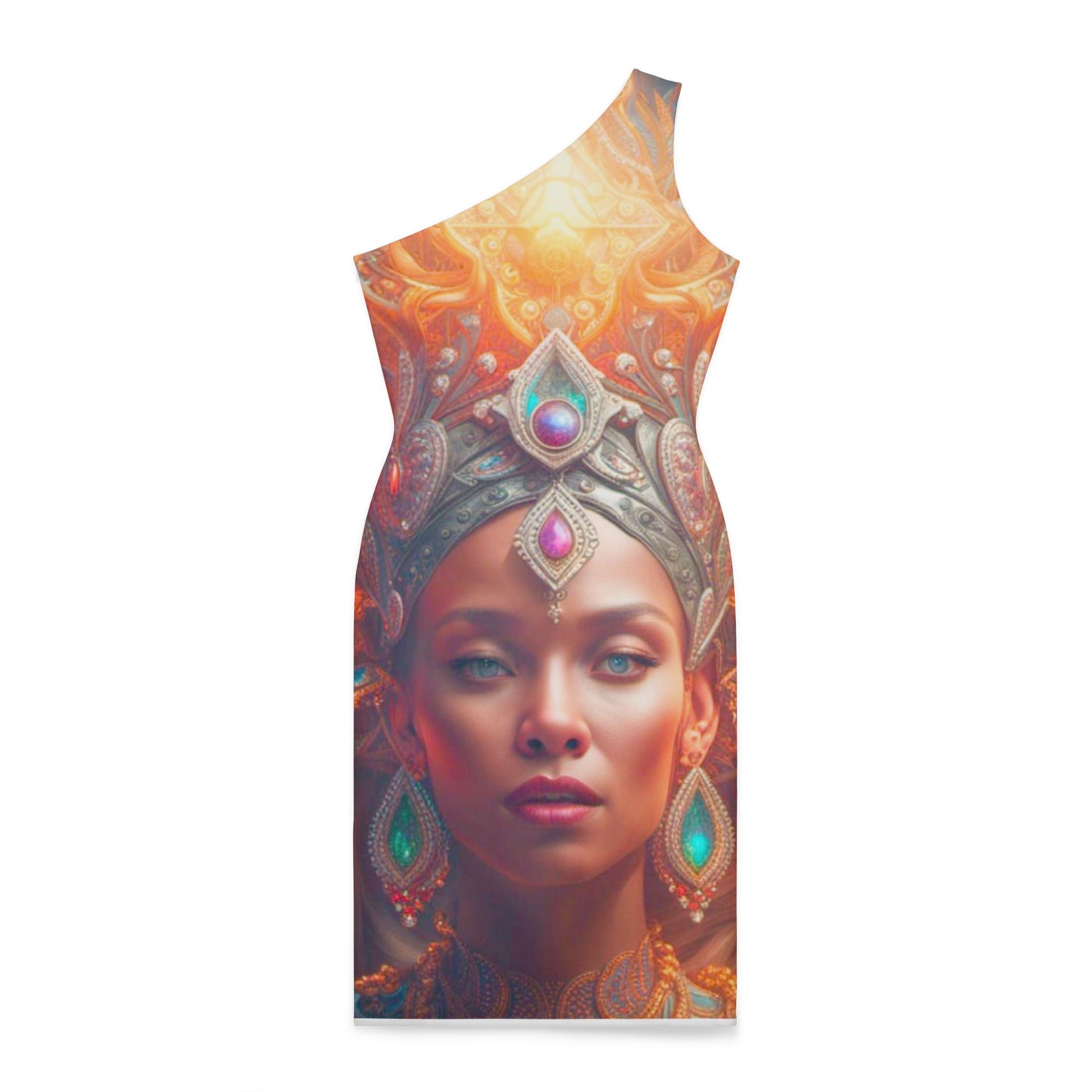 Shoulder Dress (AOP) - RCMG DIGITAL