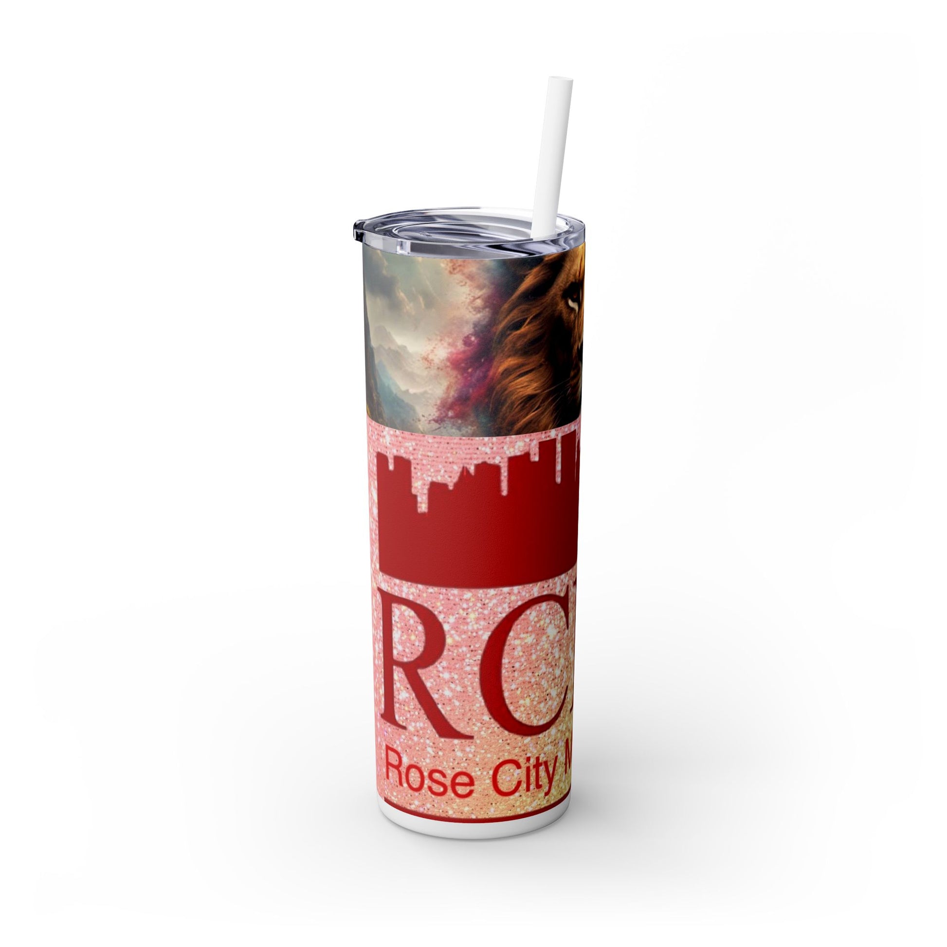 RCMG DIGITAL ;Skinny Tumbler with Straw, 20oz - RCMG DIGITAL