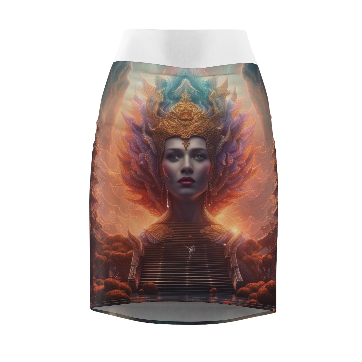 RCMG DIGITAL Pencil Skirt (AOP) - RCMG DIGITAL