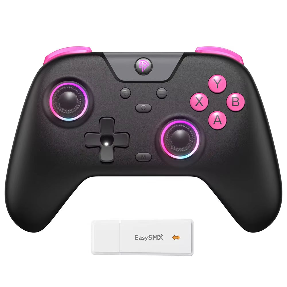 Easysmx X05 Wireless Gamepad Bluetooth Gaming Controller Compatible with Pc/Phone/Switch/ Steam Gamer, RGB Light, Hall Effect