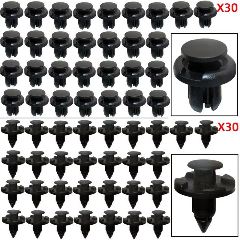 180Pcs Mixed Auto Fastener Clips Push Retainer Pin Rivet Panel Kit Mixed Car Clips for Honda Civic Accord Crv Car Accessories