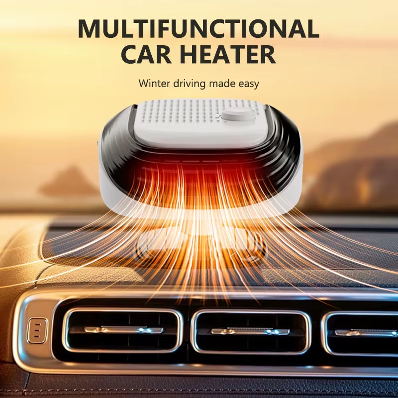 Winter Electric Heater for Car 12V/120W Quick Heating Fan 2-Level Car Interior Warmer Windshield Defroster Demister