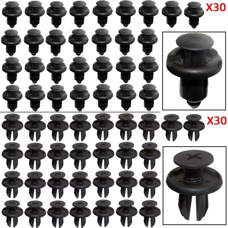 180Pcs Mixed Auto Fastener Clips Push Retainer Pin Rivet Panel Kit Mixed Car Clips for Honda Civic Accord Crv Car Accessories