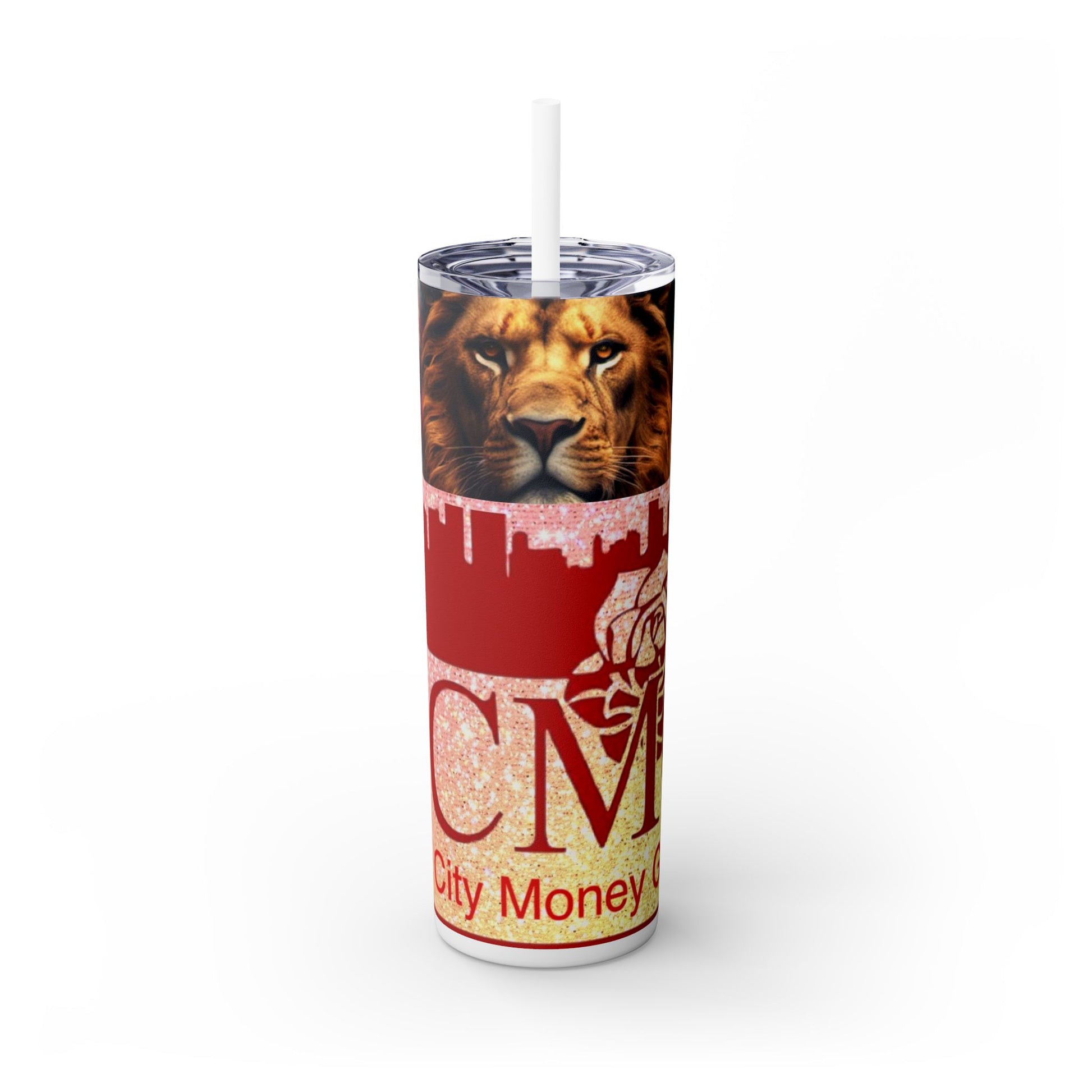 RCMG DIGITAL ;Skinny Tumbler with Straw, 20oz - RCMG DIGITAL