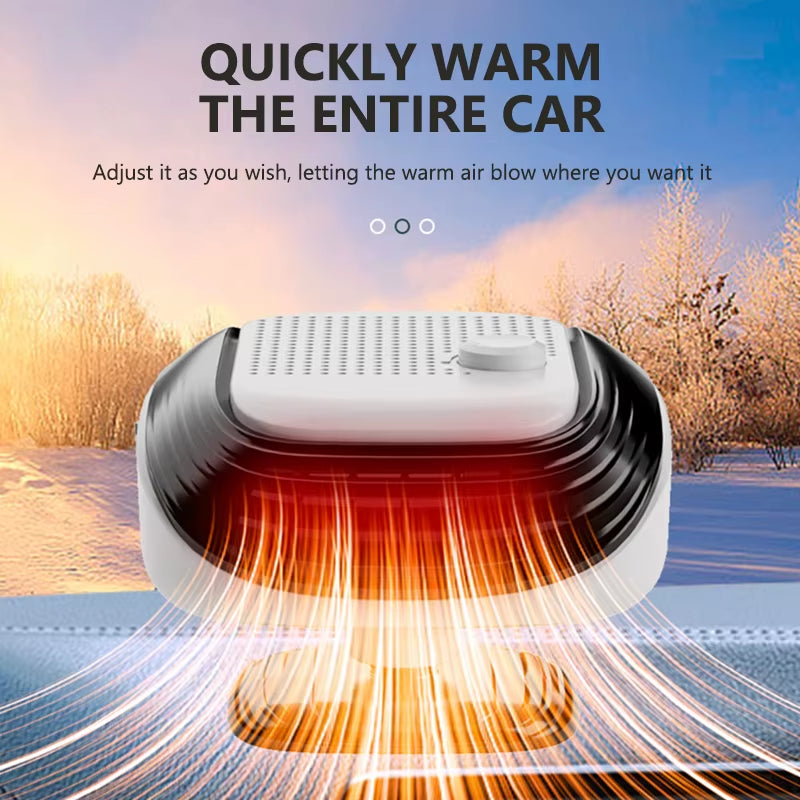 Winter Electric Heater for Car 12V/120W Quick Heating Fan 2-Level Car Interior Warmer Windshield Defroster Demister