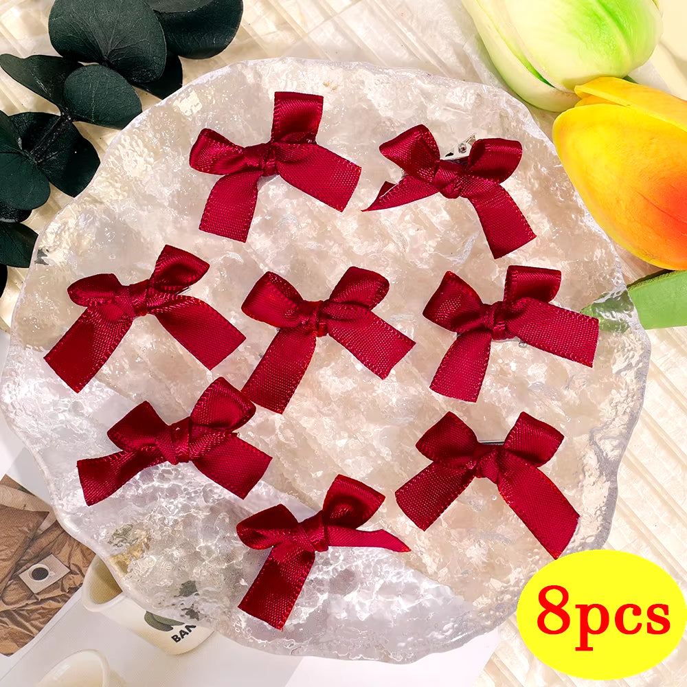 Cute Ribbon Bow Hair Clips for Girls Korean Style Bowknot Mini Side Clip Hairpin Barrette Headwear Baby Hair Pin Accessories